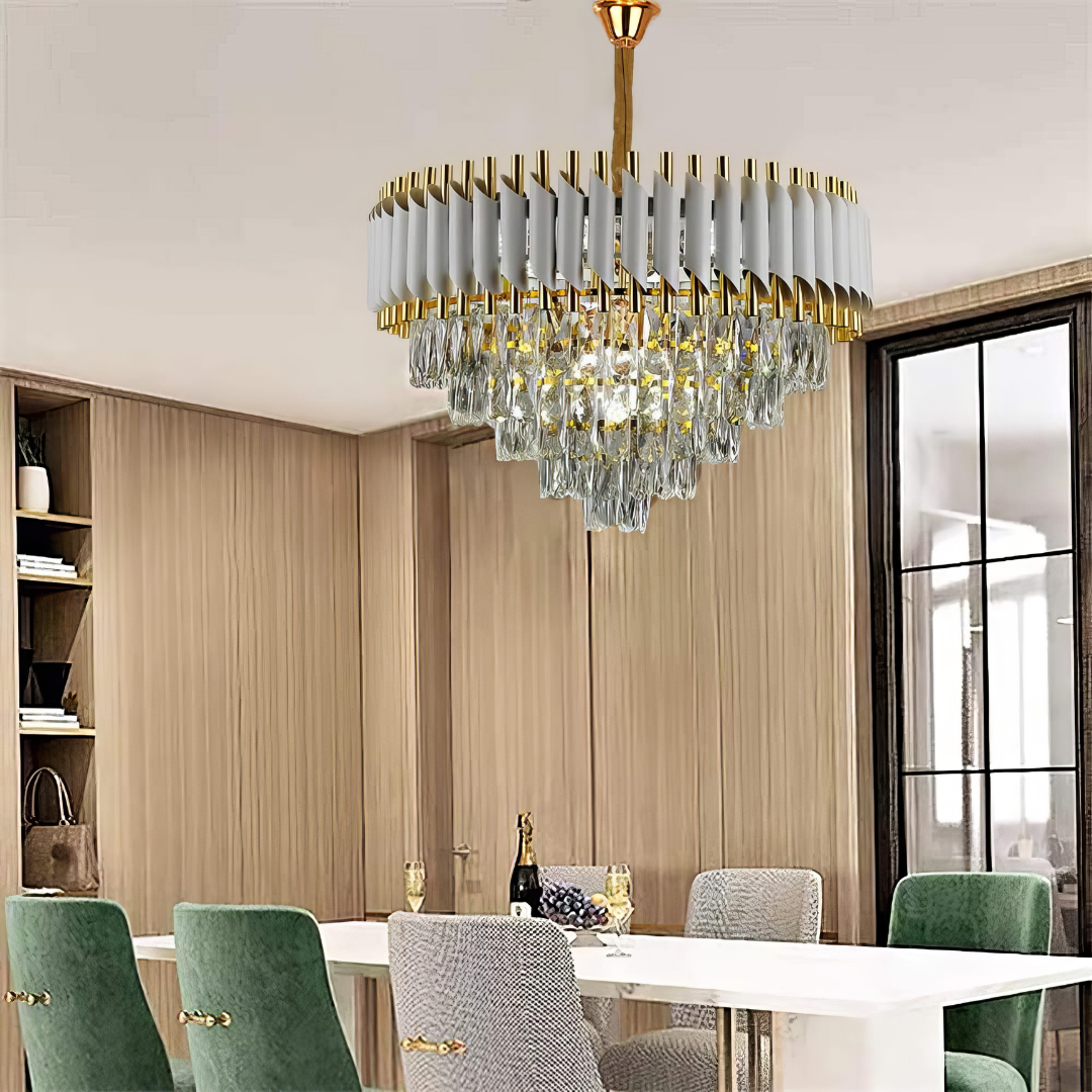 Candelabru Cristal WHITE PANTHER 50CM