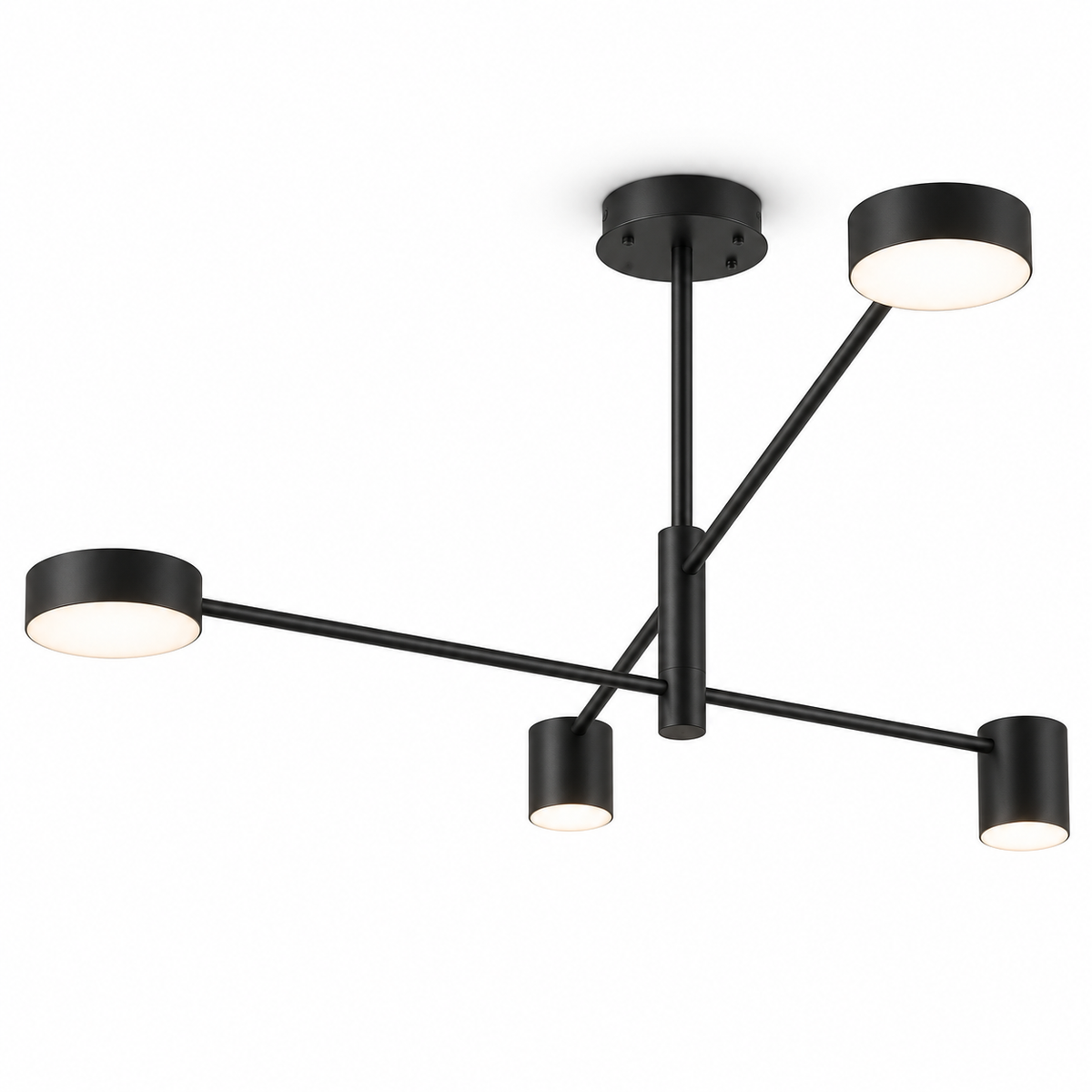Lustra LED Gyzo Black Echivalent 150W Telecomanda