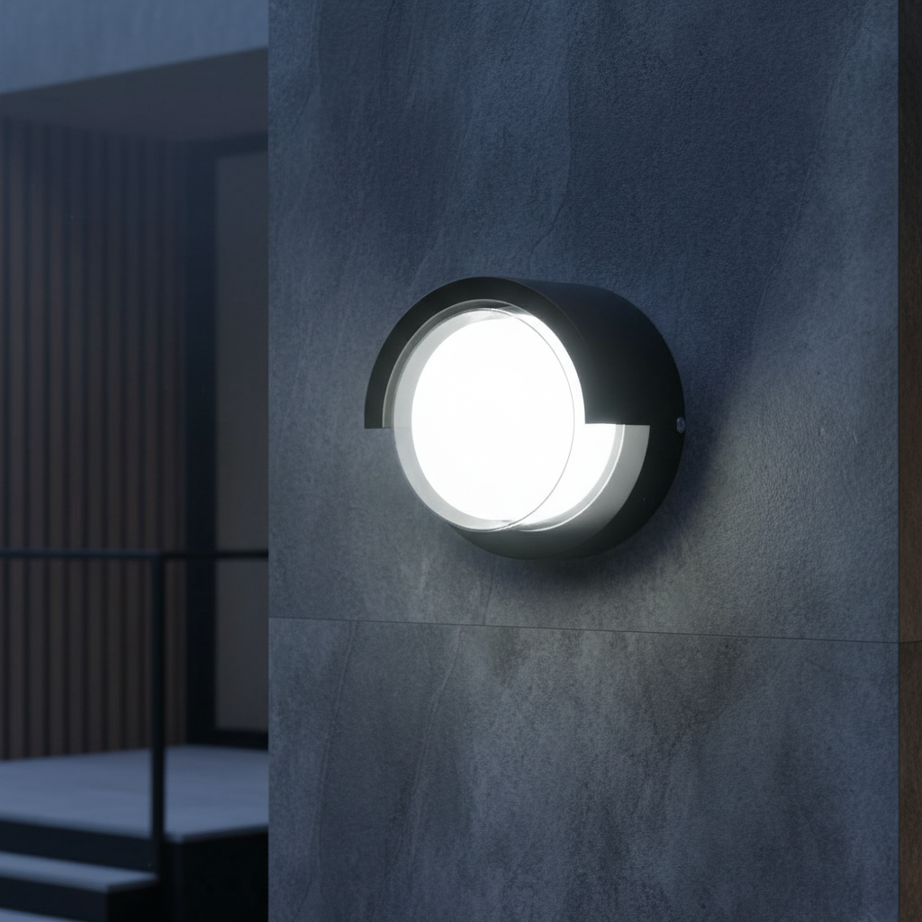 Aplica LED Exterior SIERA Rotunda 12W Neagra