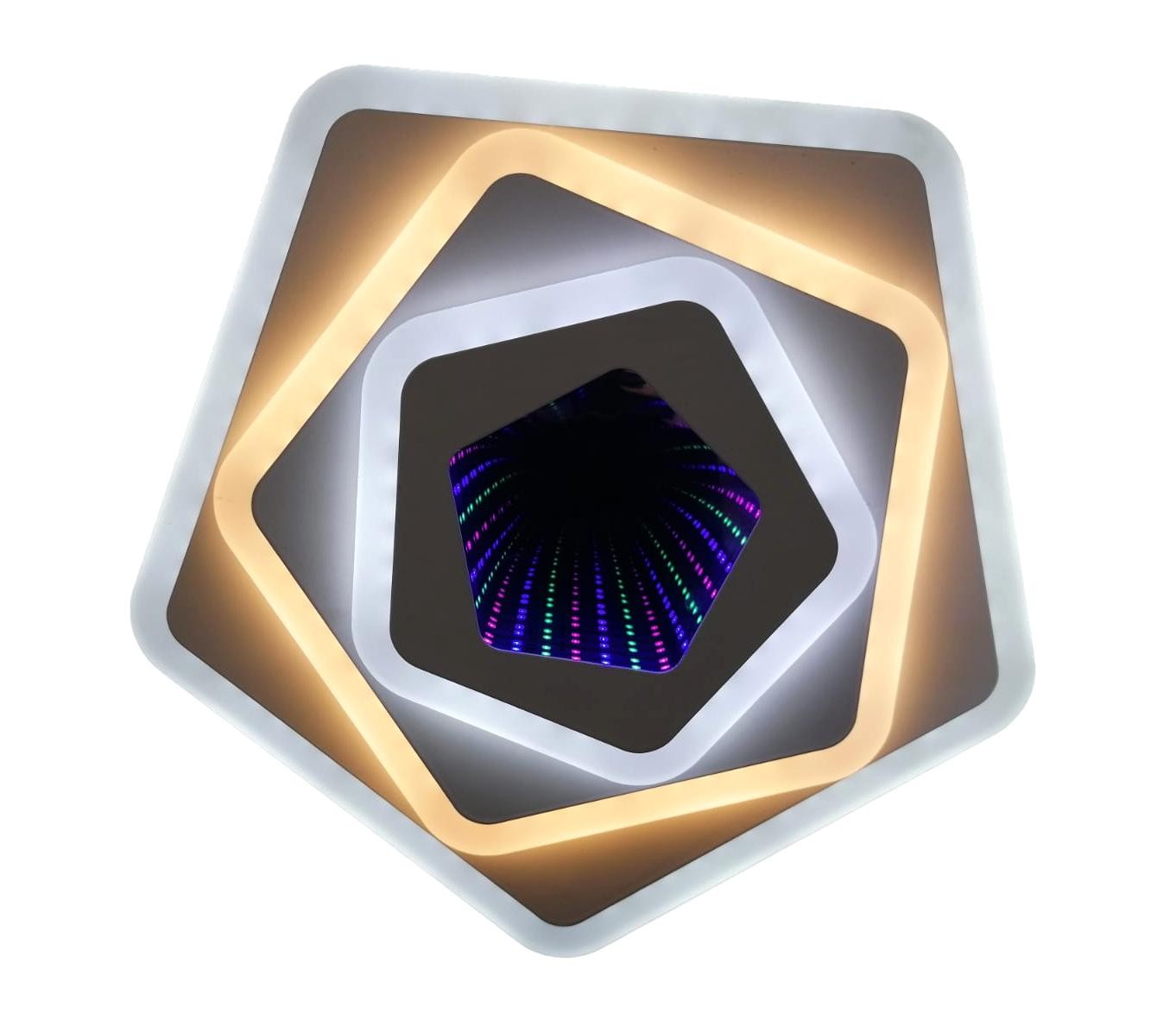 Aplica LED GALAXY 3D Pentagon RGB Echivalent 300W