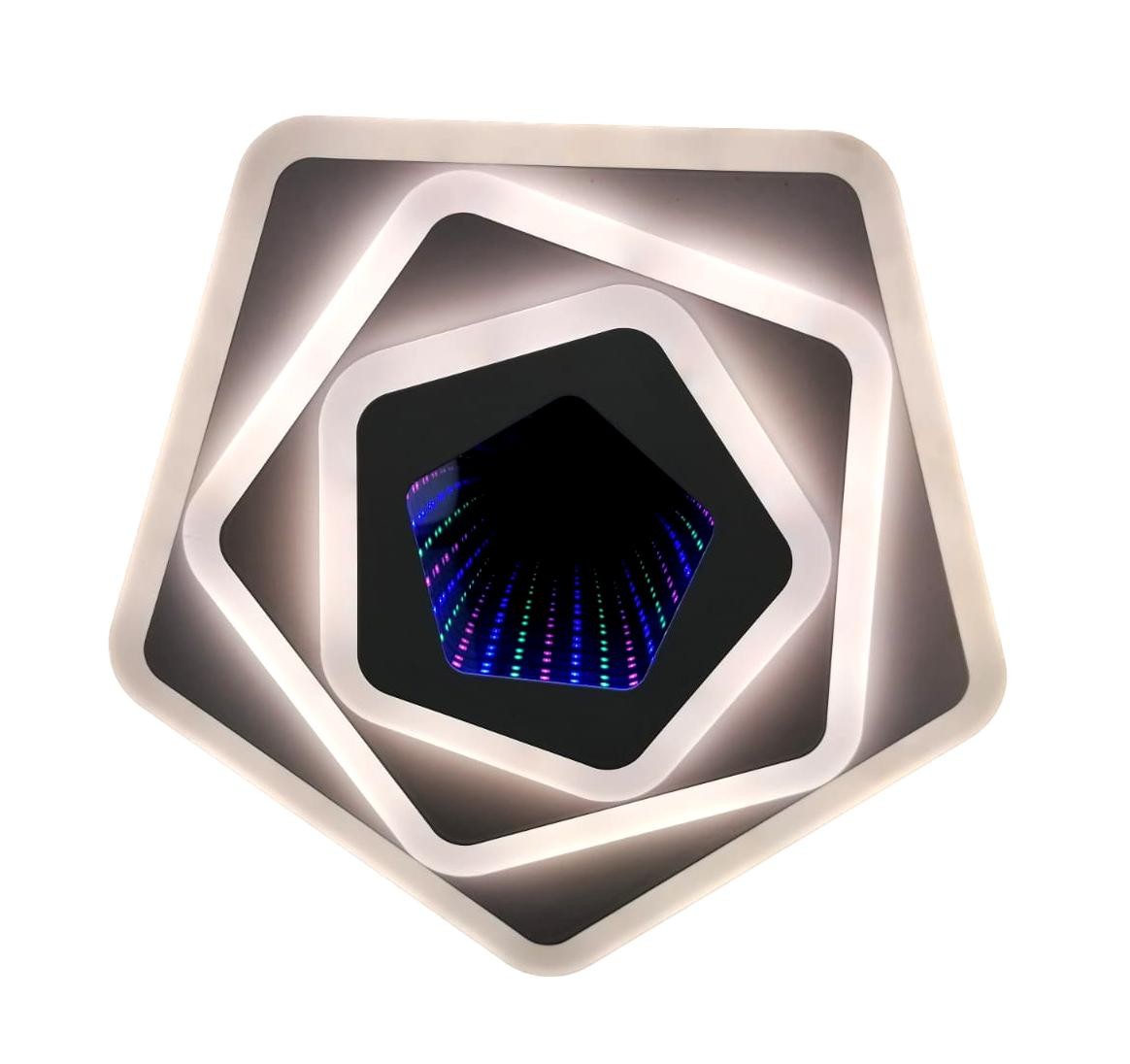 Aplica LED GALAXY 3D Pentagon RGB Echivalent 300W