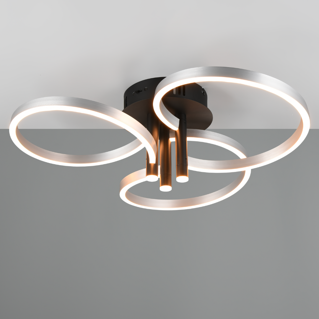 Lustra LED Luxury ShineShift Black+Silver Echivalent 500W