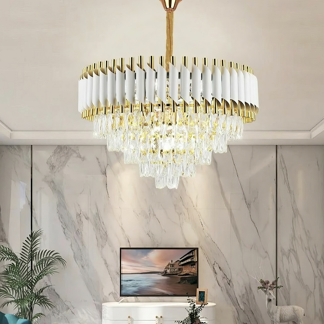 Candelabru Cristal WHITE PANTHER 50CM