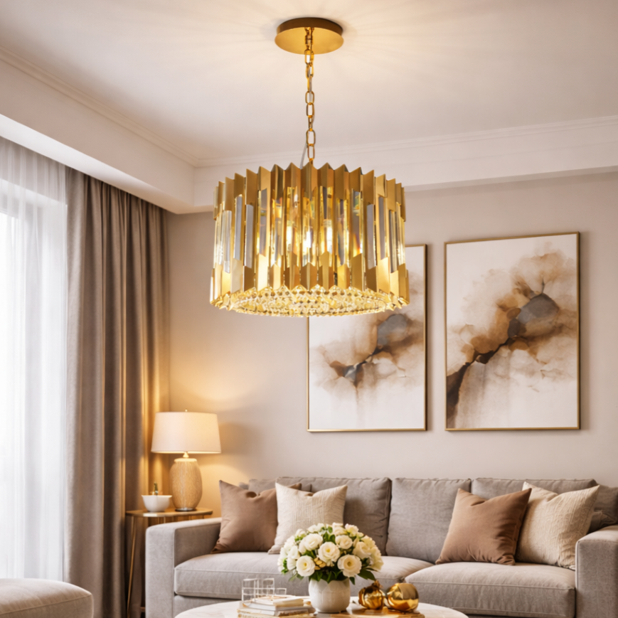 Candelabru Cristal Mini RITZ Gold Premium ⌀42CM