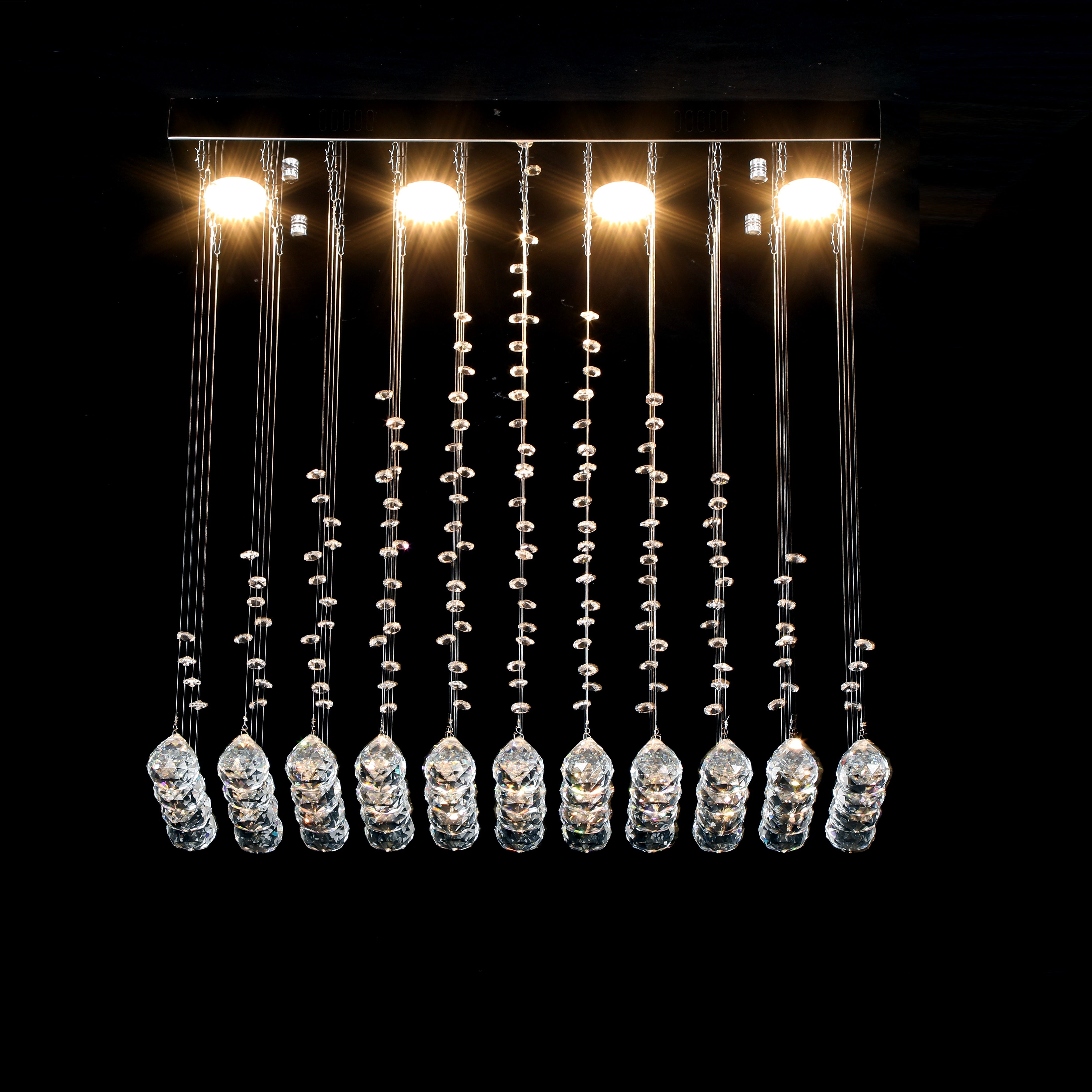 Candelabru LED Cristal Torra 4x5W Silver Echivalent 200W