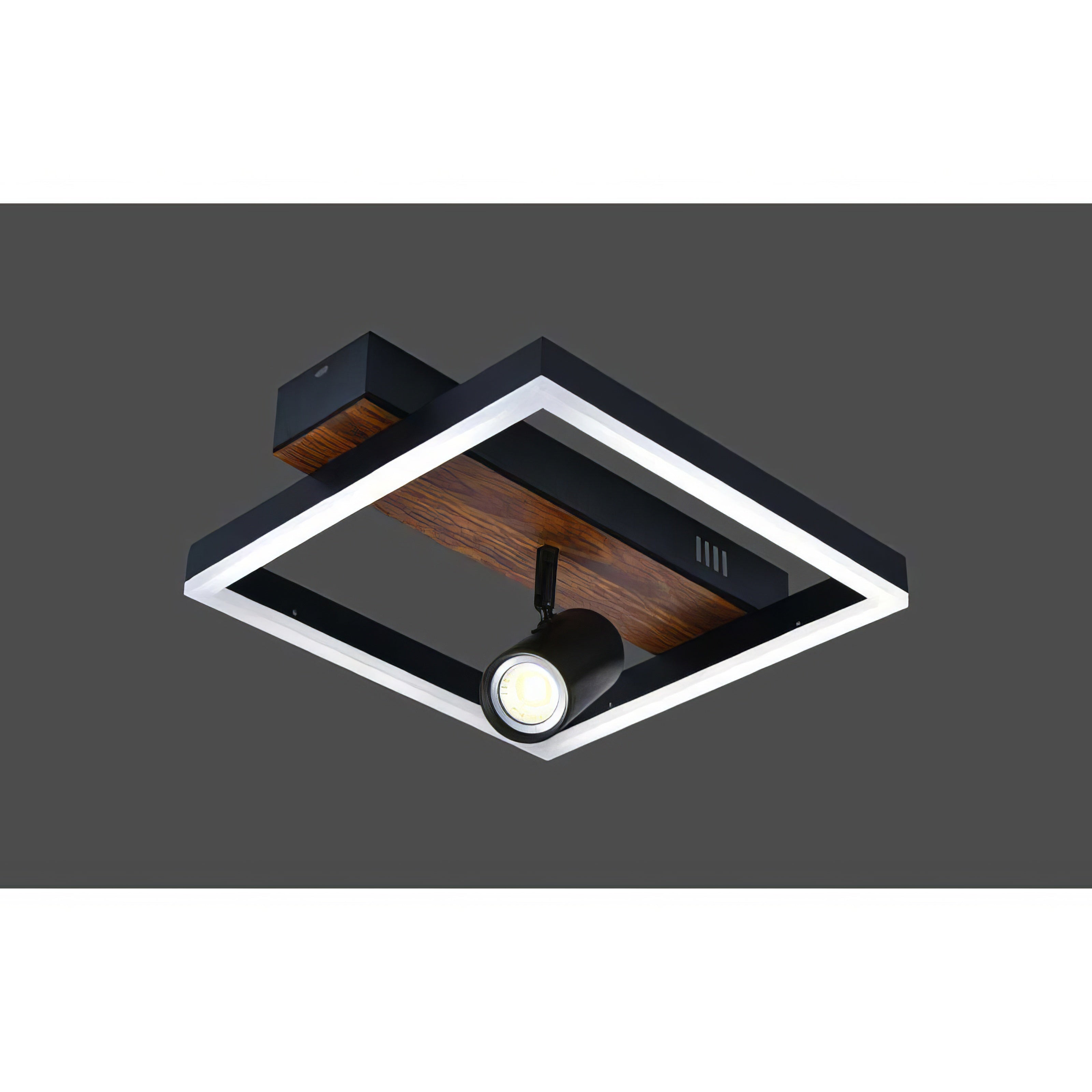 Lustra LED Aplicata Zenn Black Echivalent 540W Telecomanda G4227