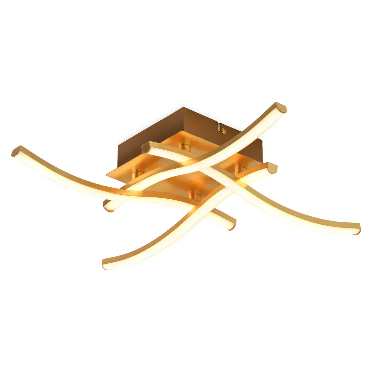 Aplica LED Waves Lines Gold Echivalent 300W