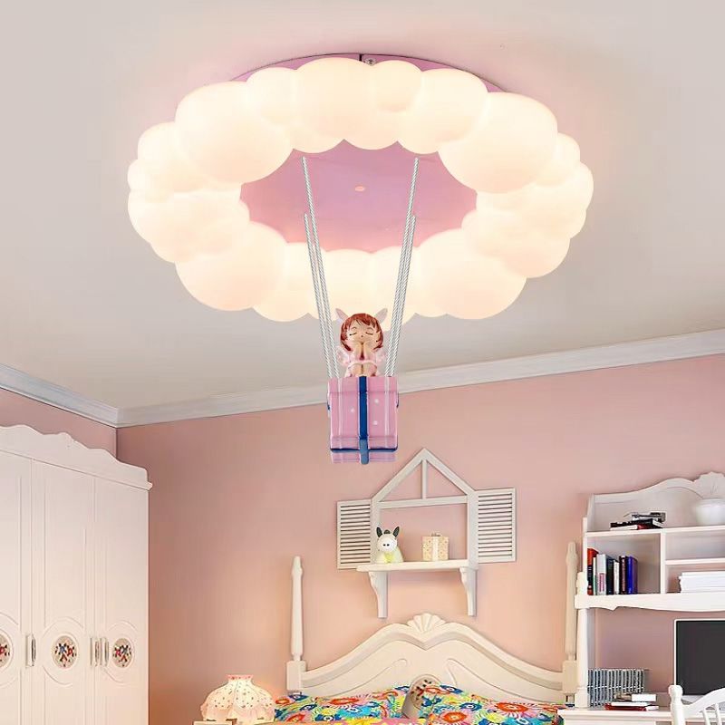 Lustra LED Cloudy Princess Echivalent 500W Telecomanda