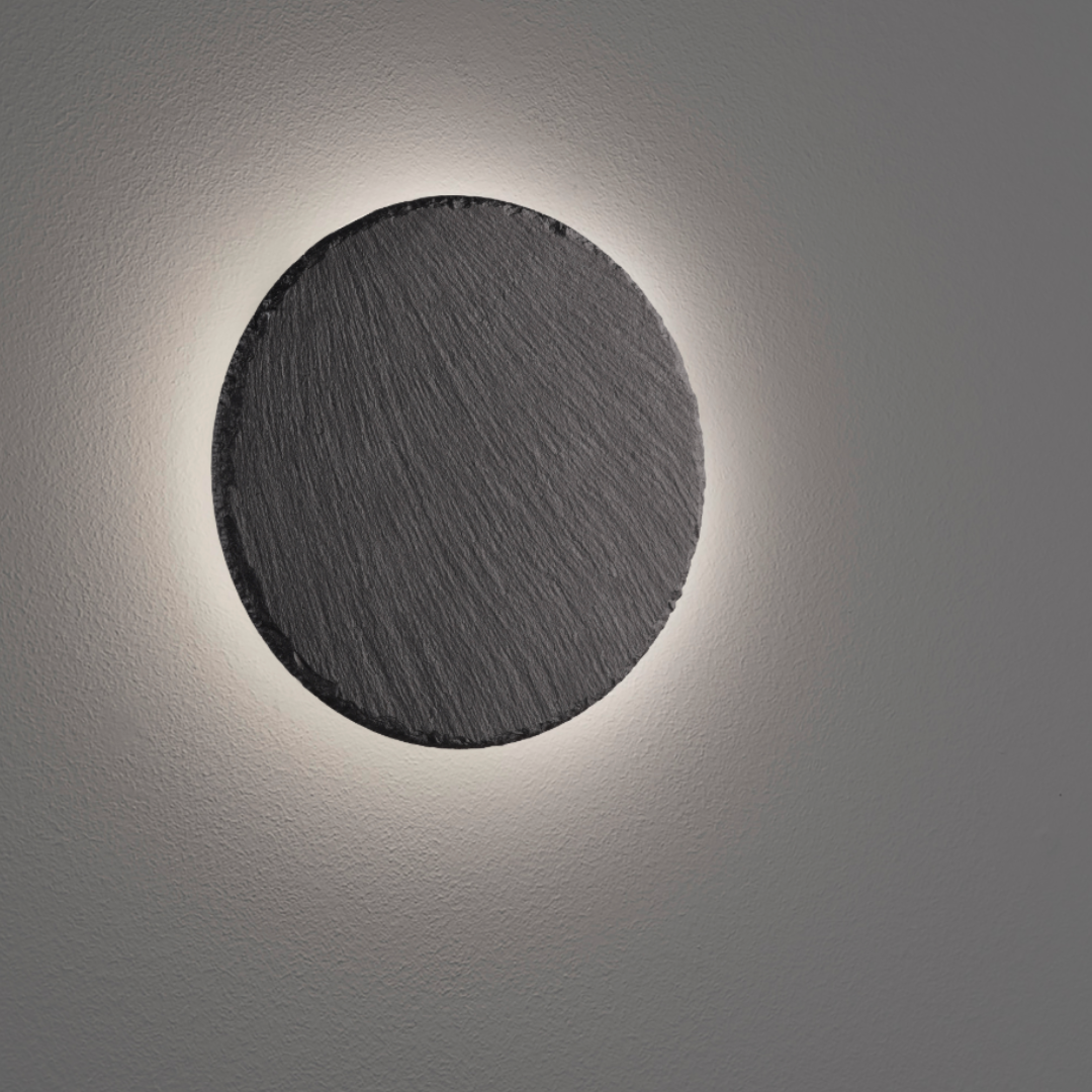 Aplica LED 9W Black RAVEN Stone Effect