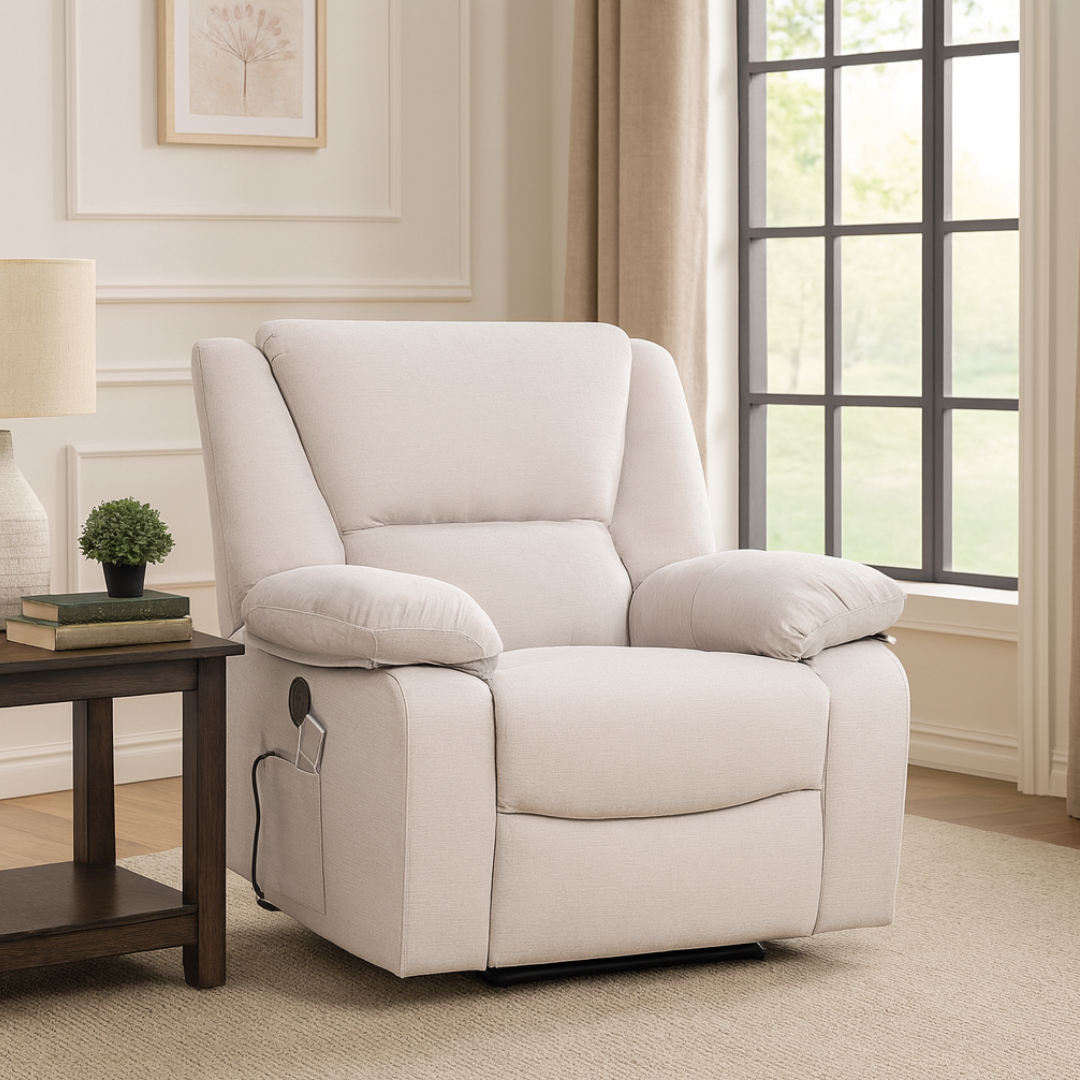 Fotoliu cu Masaj si Incalzire Recliner Electric Gri