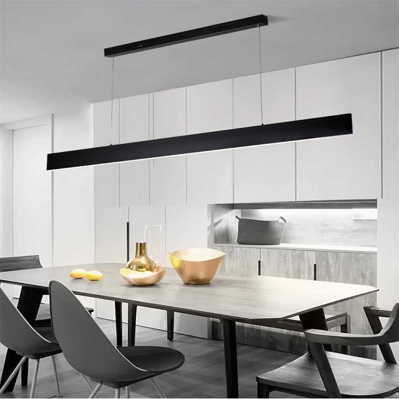Lustra LED 120cm Lyne Telecomanda Wifi 2.4G Black NEAGRA / SUSPENDATE / 120CM Lighting Fixtures