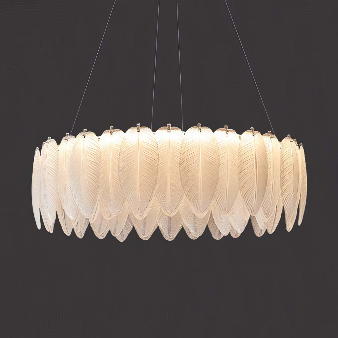 Lustra LED Suspendata 96W 50CM Feathers Deluxe Echivalent 500W