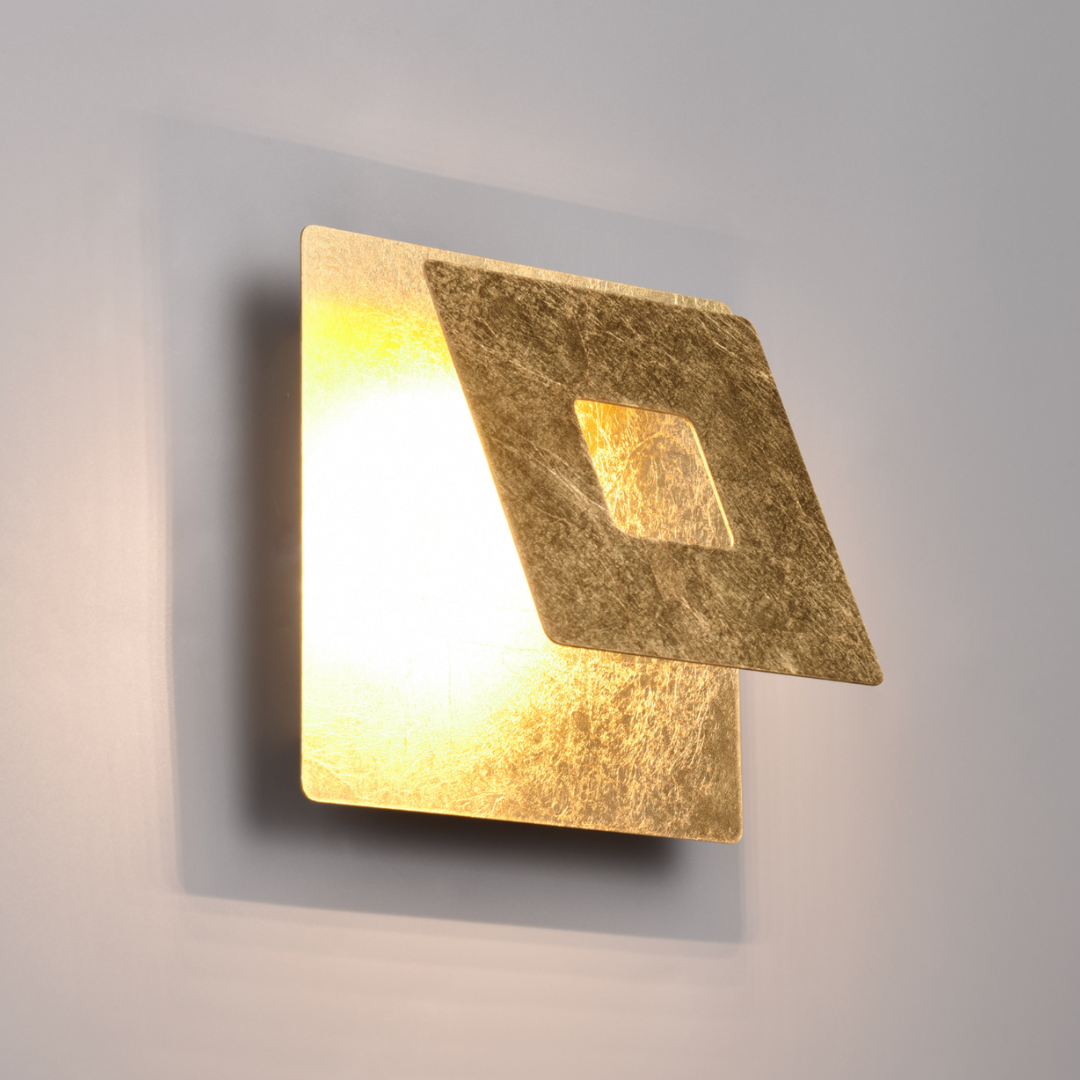 Aplica LED Luxury Square Gold LEANO