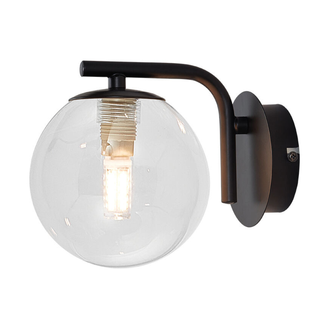 Aplica Perete Abajur Transparent Volta Black