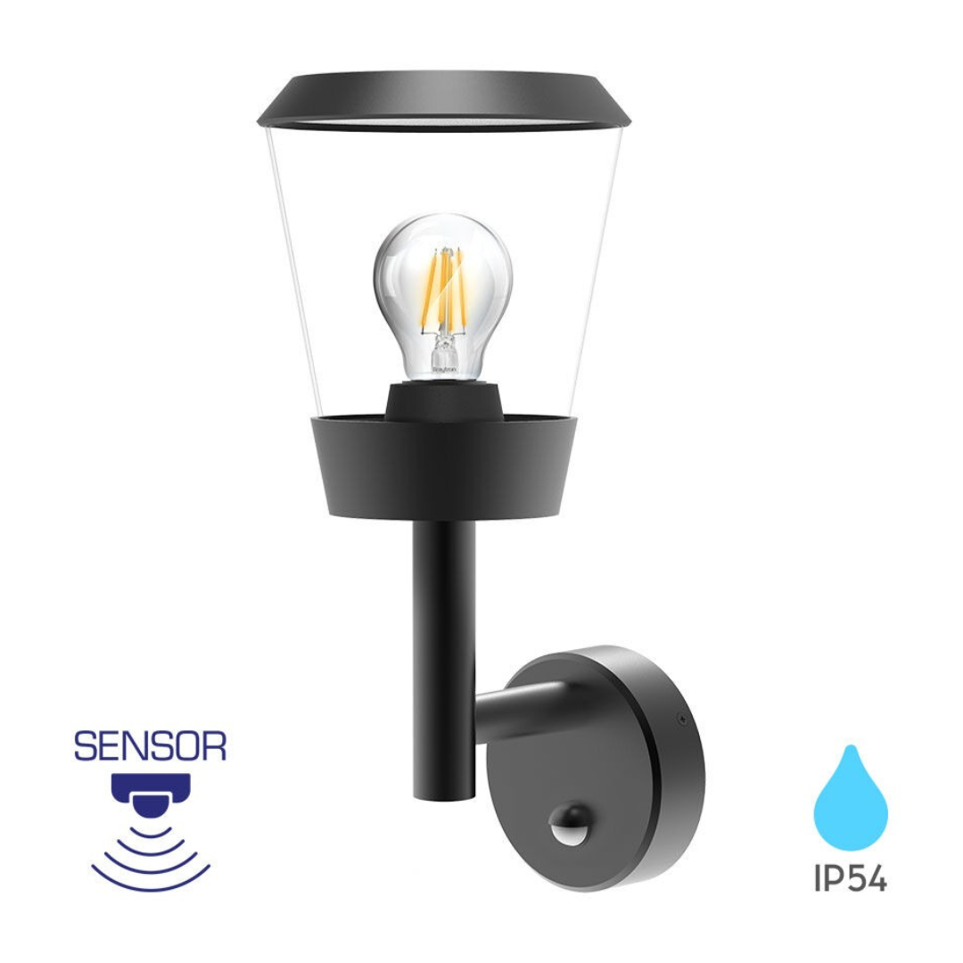 Aplica Felinar PARIS cu Senzor NEAGRA Wall Light Fixtures