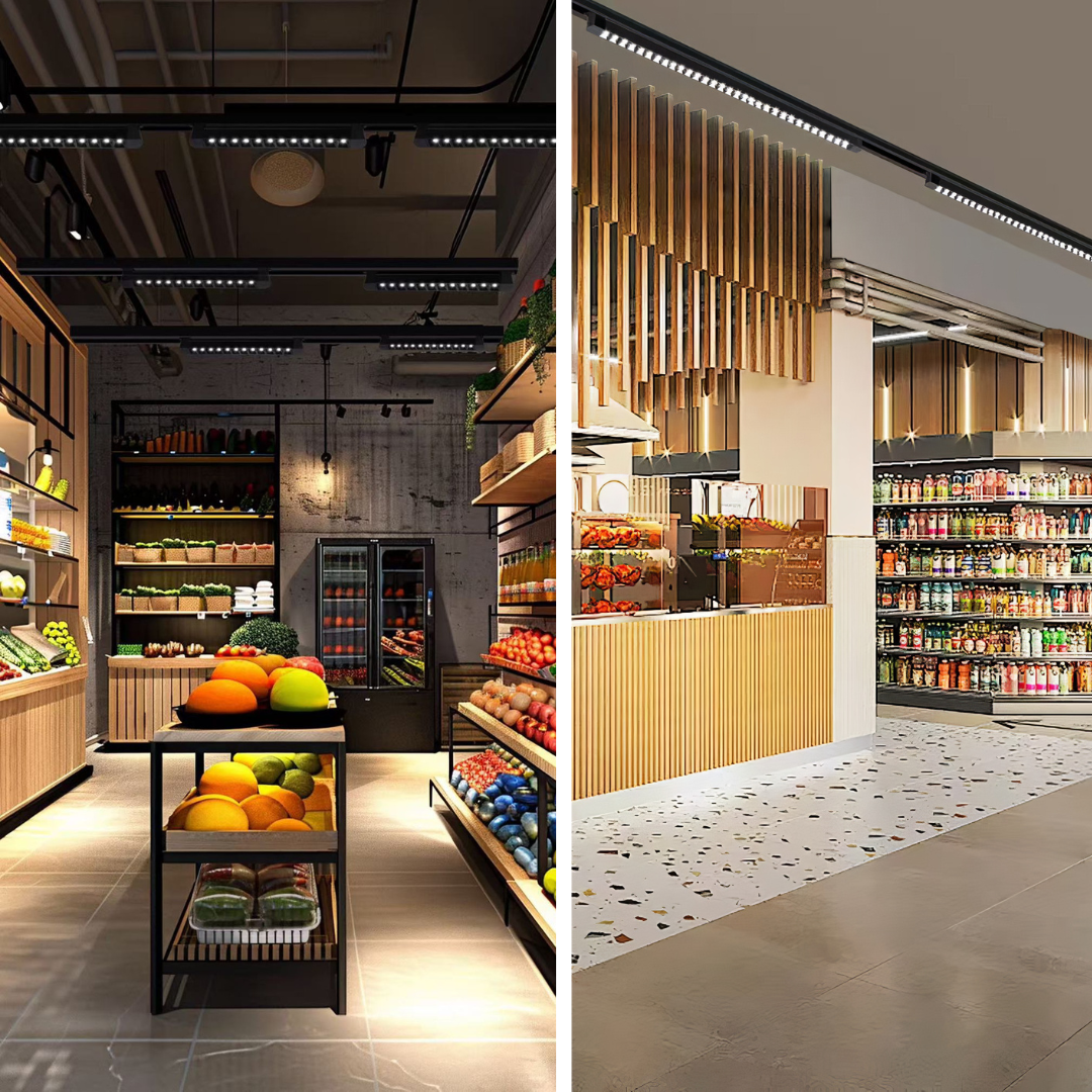 Spot LED Sina Magazin Liniar 22W 58cm Negru