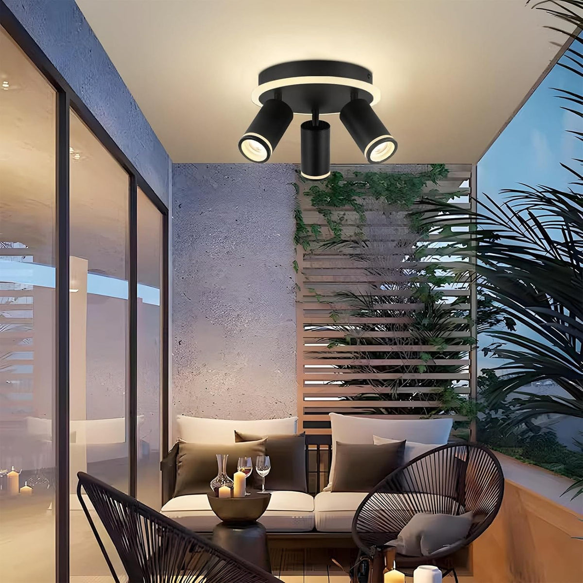 Lustra LED cu Spoturi 56W NOIR GLOW Echivalent 300W