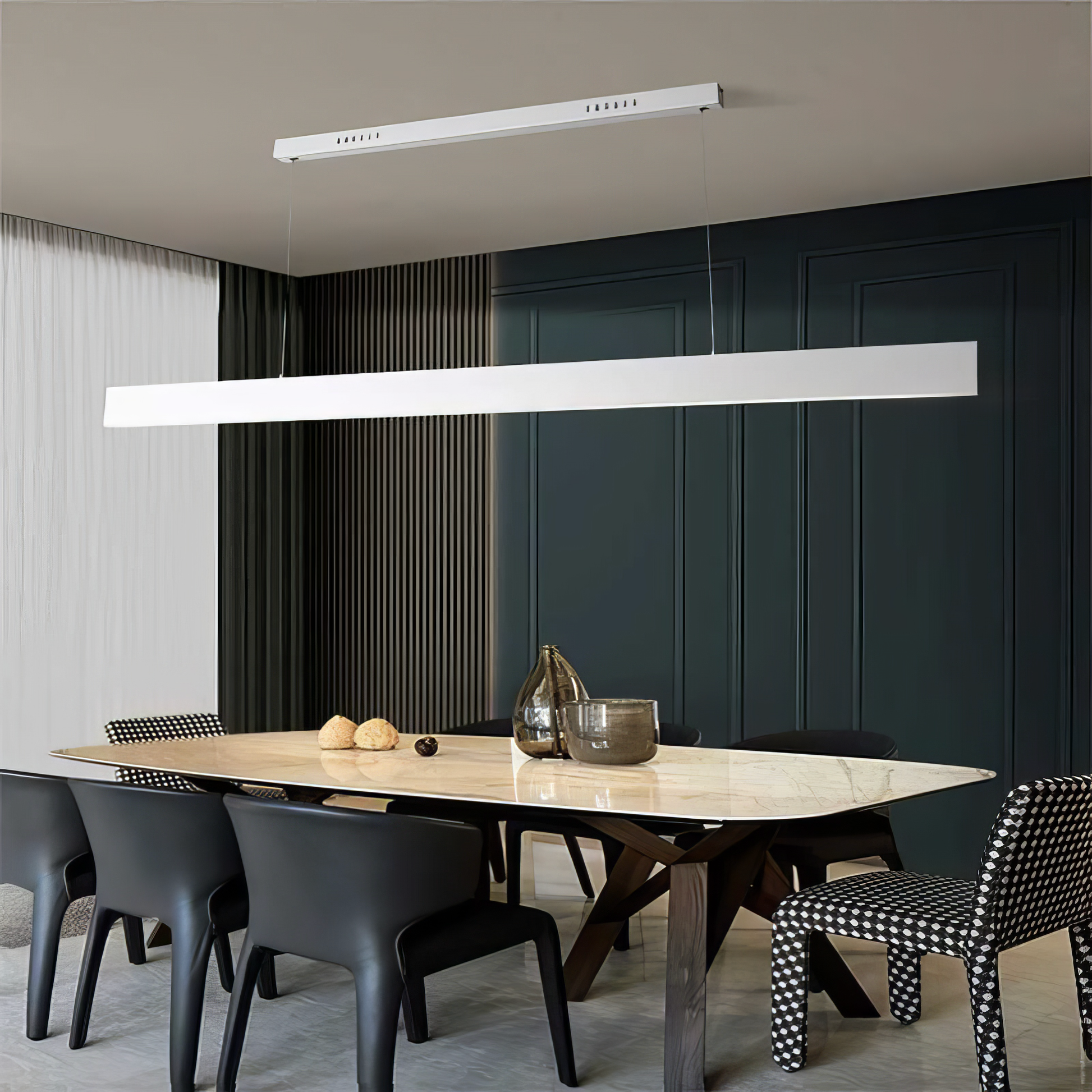 Lustra LED 120cm Lyne Telecomanda Wifi 2.4G ALBA / SUSPENDATE / 120CM Lighting Fixtures