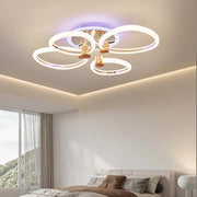 Lustra LED 126W Athena Gold RGB Telecomanda