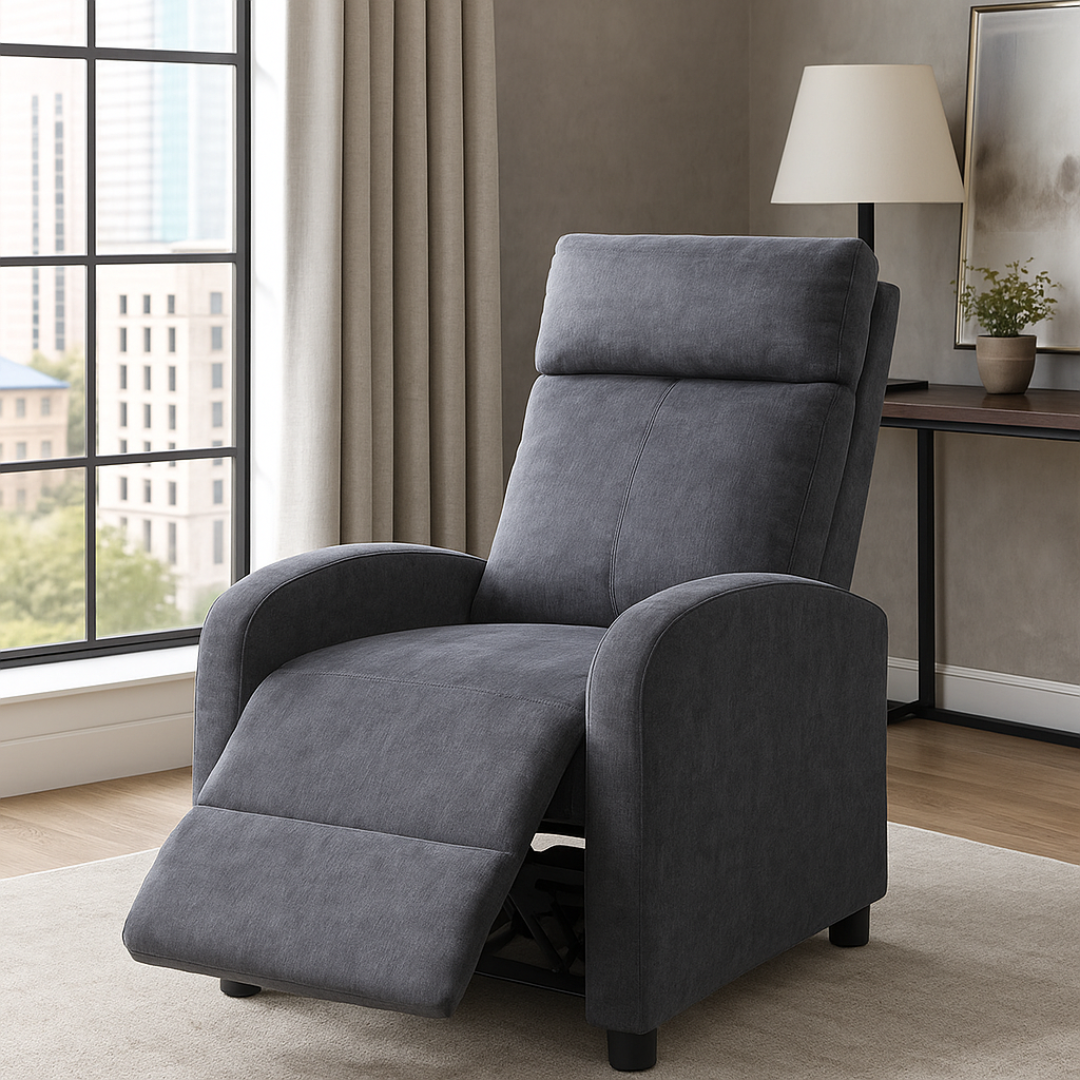 Fotoliu Recliner Stofa Gri Inchis