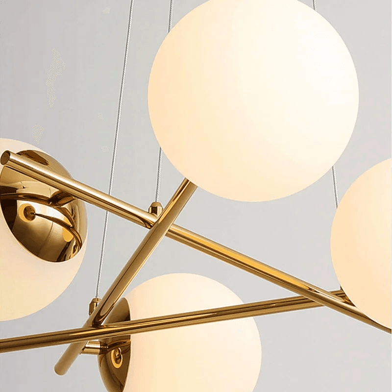 Lustra Abajur MAT Gold Suspendata 6xE27 AURIE / ABAJUR Chandeliers