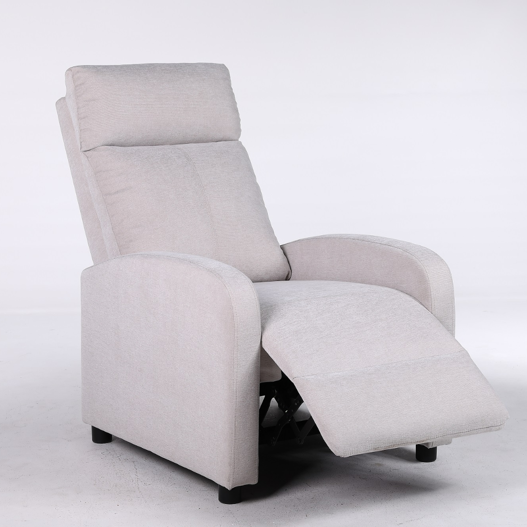 Fotoliu Recliner Stofa Gri