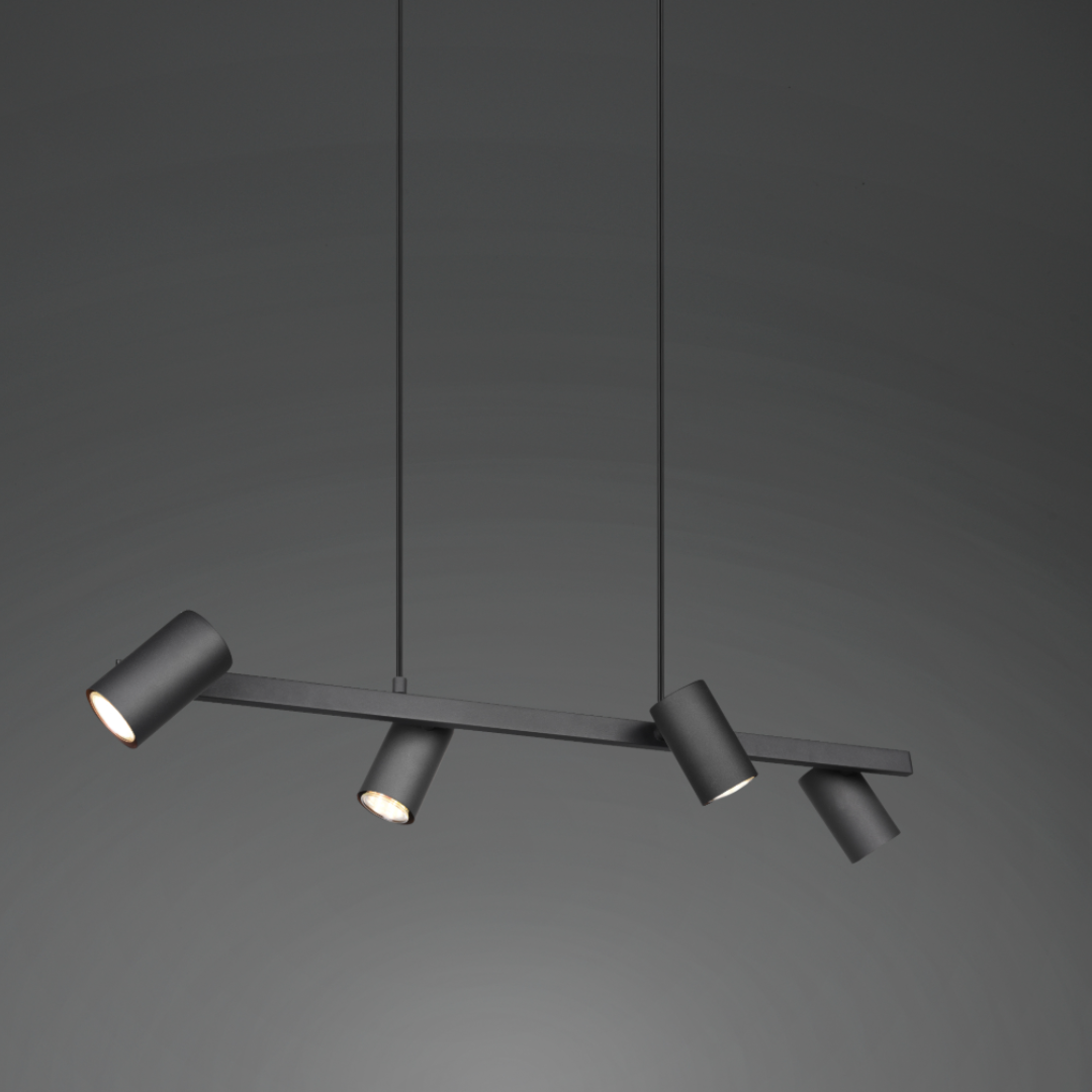 Lustra Suspendata cu 4 Spoturi MARLEY Black 4xGu10