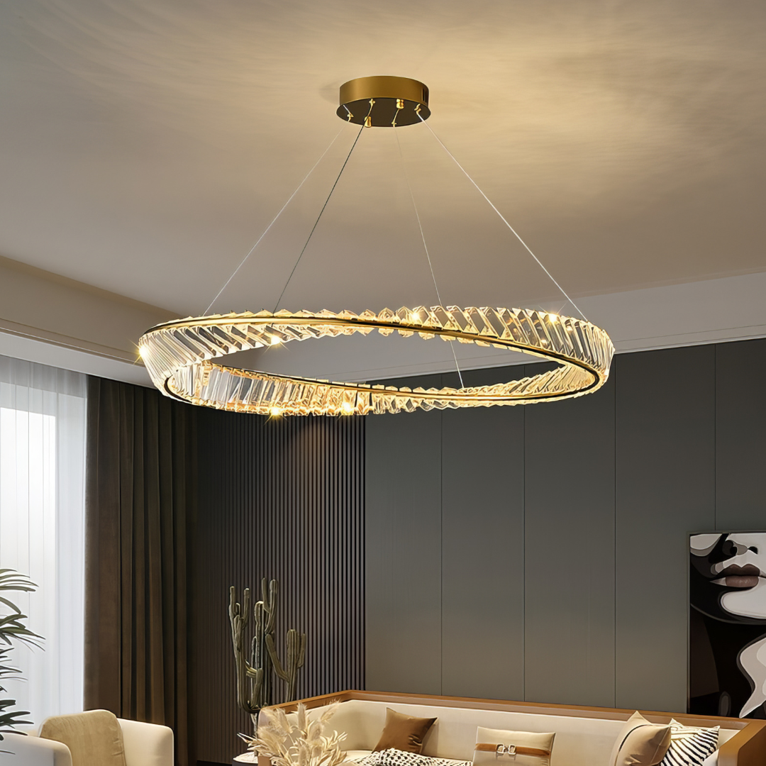 Lustra LED Cristal Suspendata EnVogue cu Telecomanda