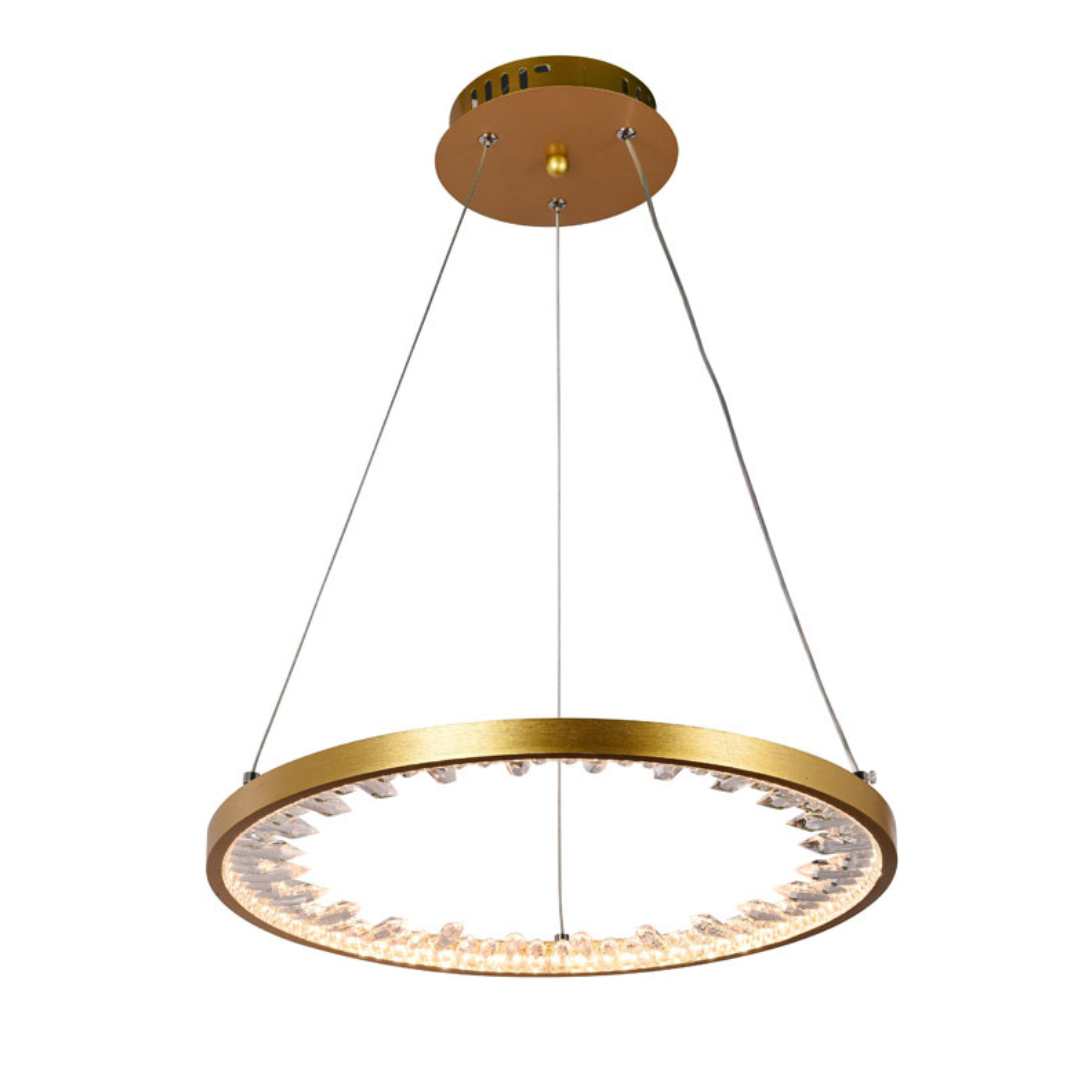 Lustra LED Suspendata CLARION Gold Echivalent 200W