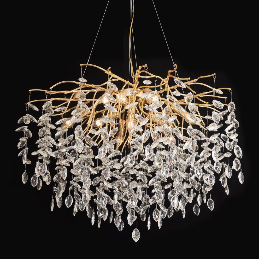 Lustra Suspendata Gold Klara E14 Chandeliers Crystal