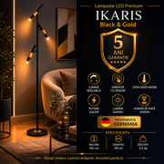 Lampadar LED Premium IKARIS Black & Gold 150CM