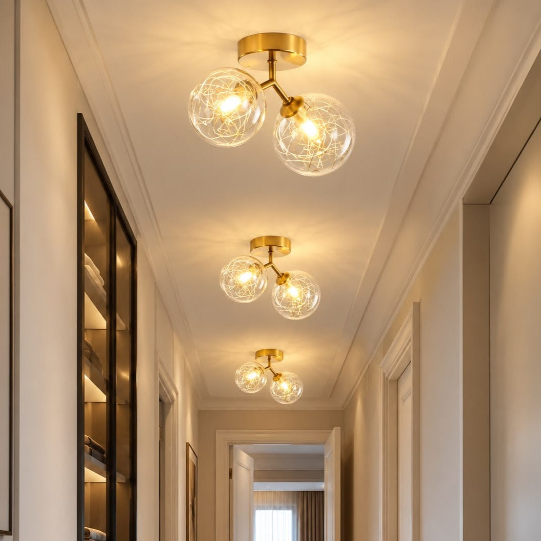 Lustra Abajur Mini Epoque Gold 2xG9