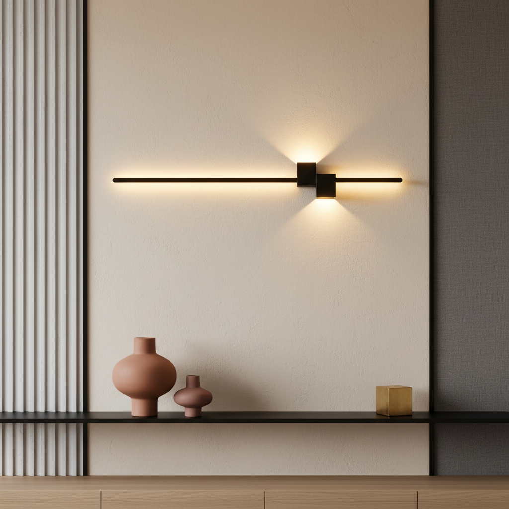 Aplica LED MILO LINES 28W Neagra Echivalent 200W