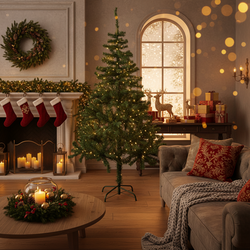 Brad Artificial de Craciun 210cm Suport Metalic - CA-9