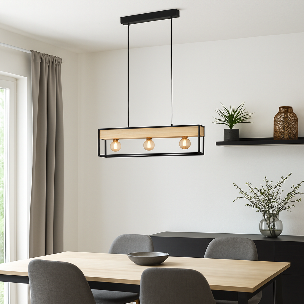 Lustra Suspendata 3xE27 LIBERTAD 1 EGLO 900349 NEAGRA / VINTAGE SI RETRO DESIGN Lighting Fixtures