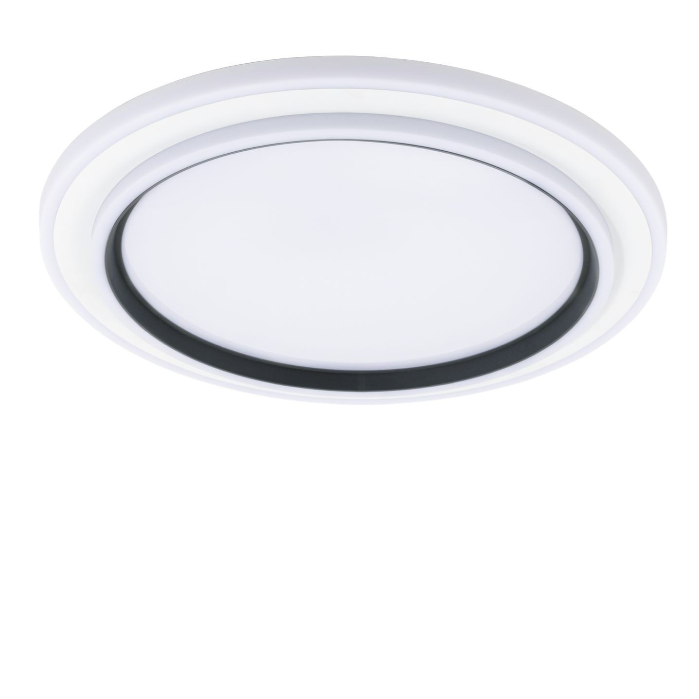 Plafoniera LED Sparkle Alb+Negru, 46cm, 3 Lumini, Echivalent 300W