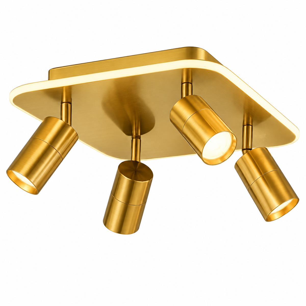 Lustra LED cu Spoturi 78W Gold GLOW Echivalent 400W
