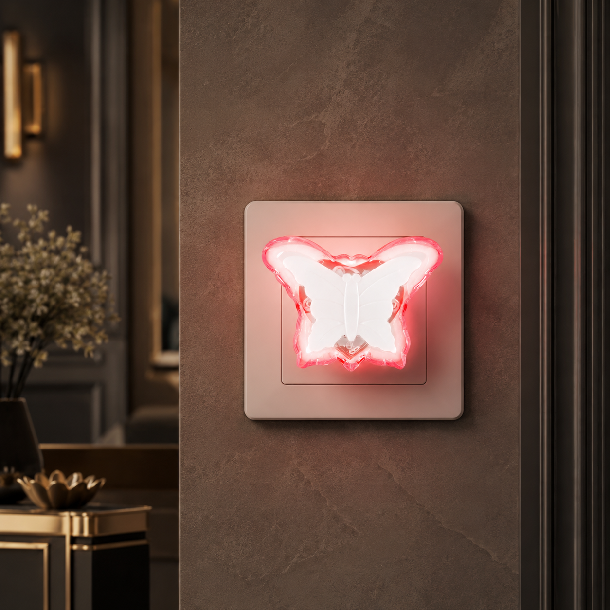 Lampa de veghe LED BUTTERFLY 0.3W Red