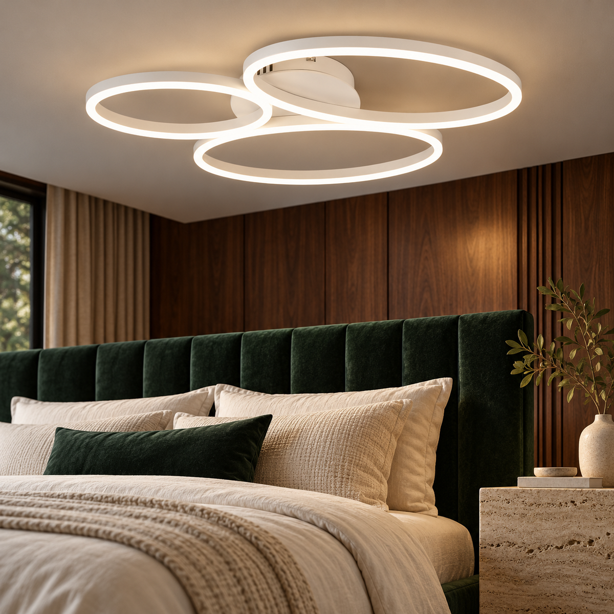 Lustra LED Aplicata DIVI White Echivalent 430W Telecomanda