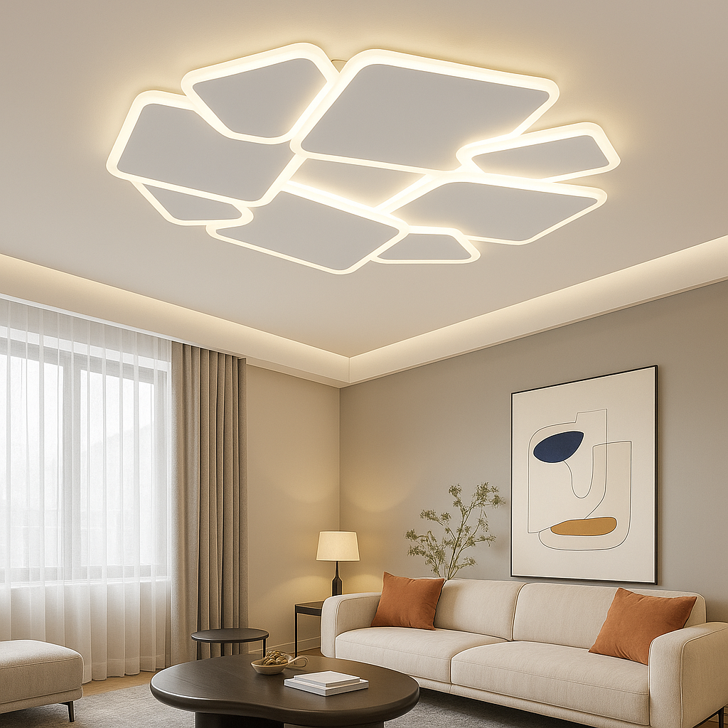 Lustra LED VERRA Squares 3 Functii Echivalent 650W Telecomanda