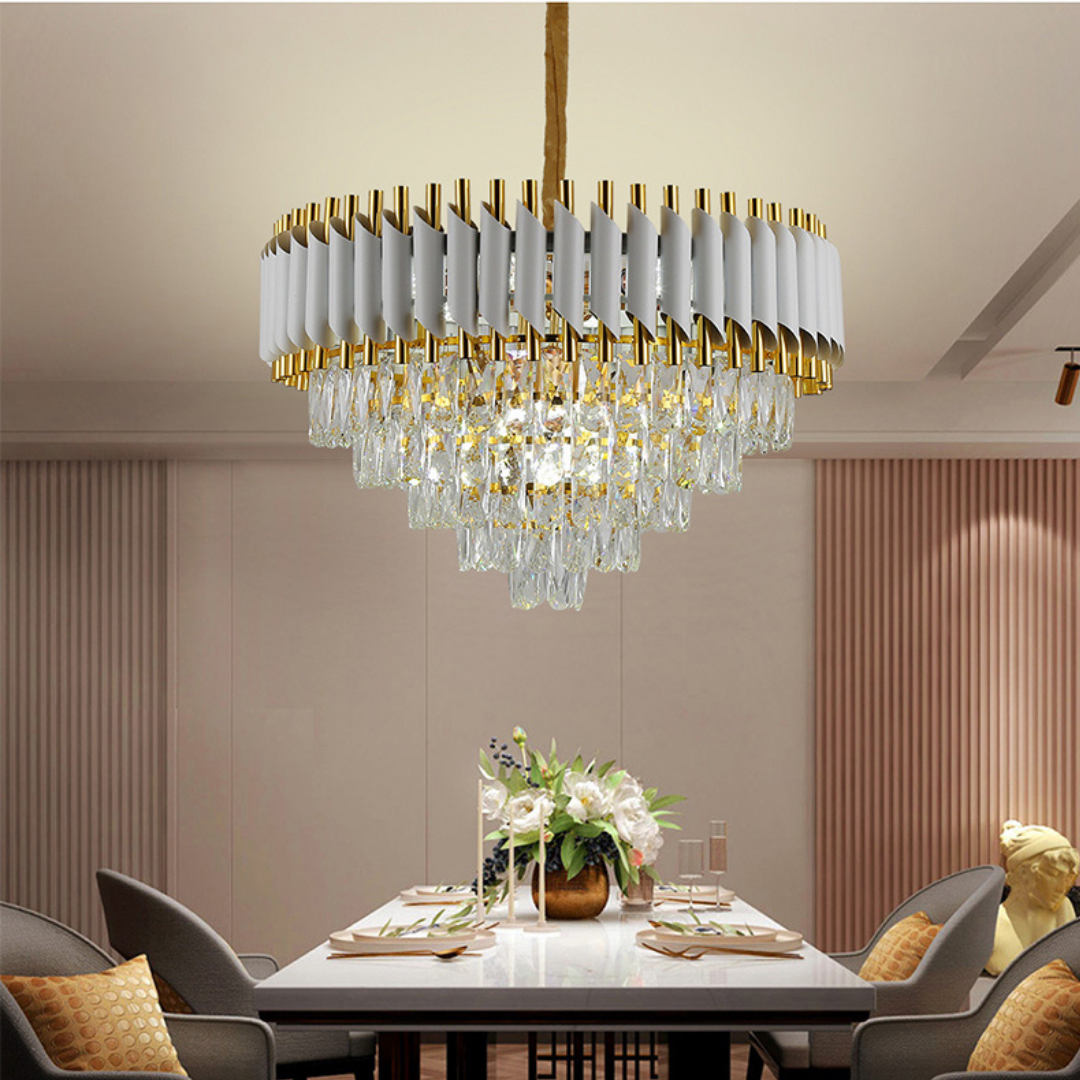 Candelabru Cristal WHITE PANTHER 50CM