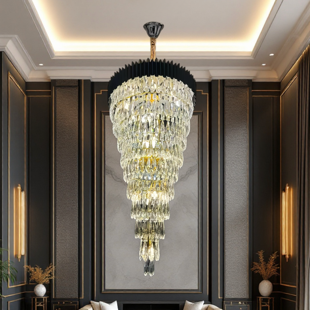 Candelabru Cristal 160CM Black Extravaganza 25xE14
