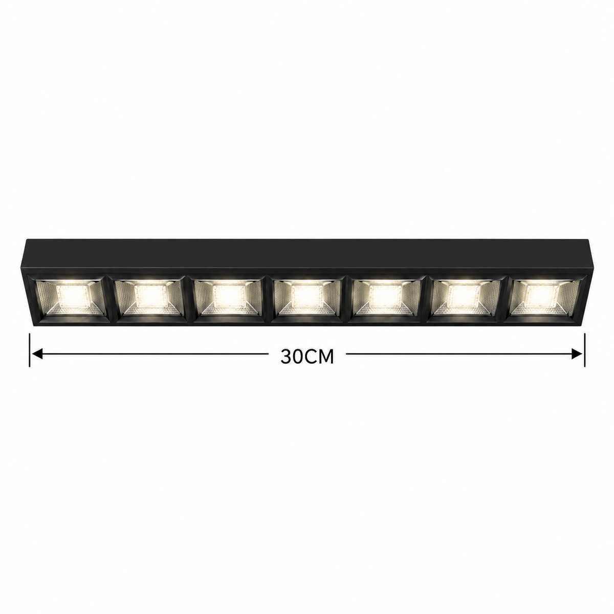 Corp Liniar LED Interconectabil Negru Moura 30CM | 15W | 6500K