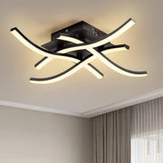 Aplica Led Waves Lines Black Echivalent 300W Wall Light Fixtures