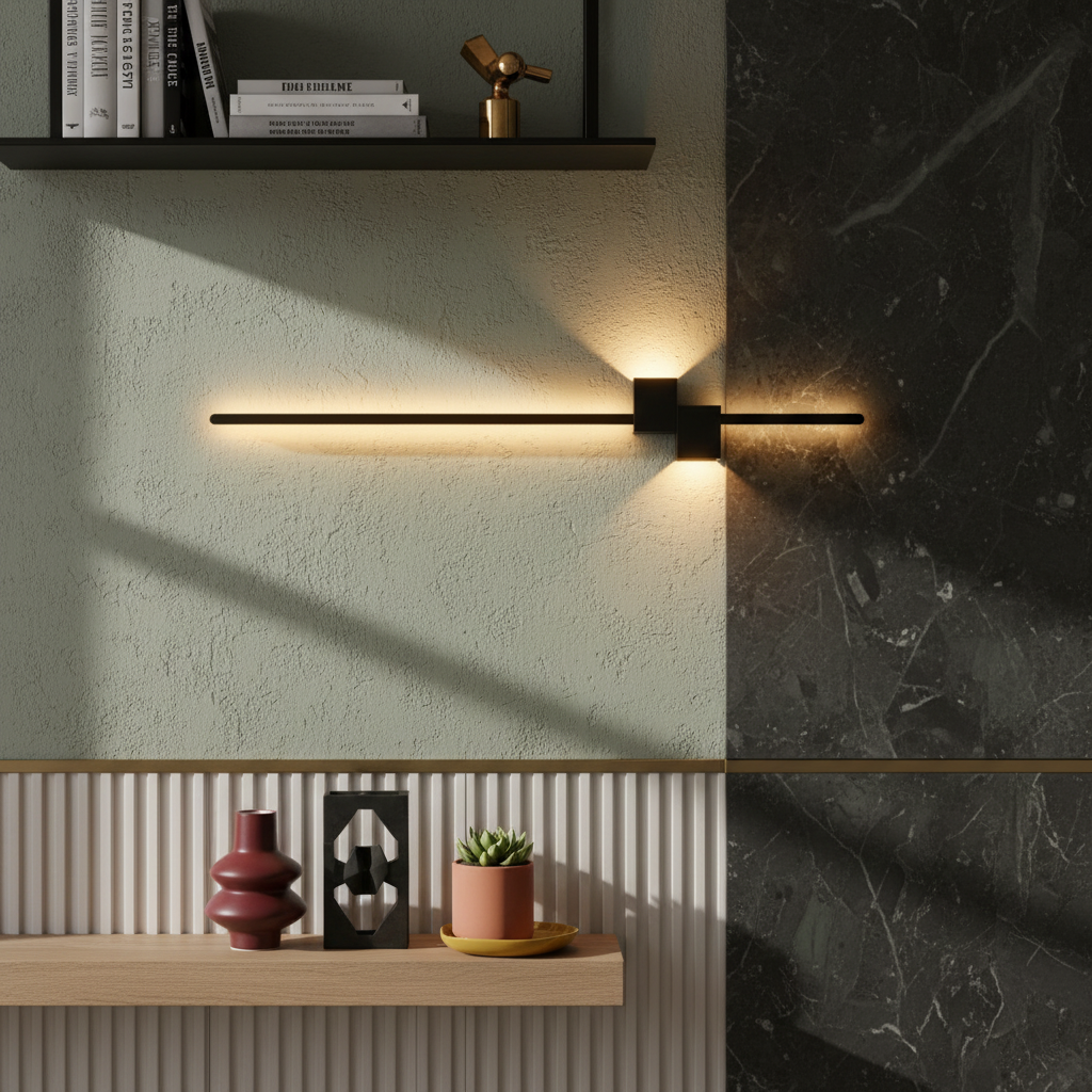 Aplica LED MILO LINES 38W Neagra Echivalent 300W