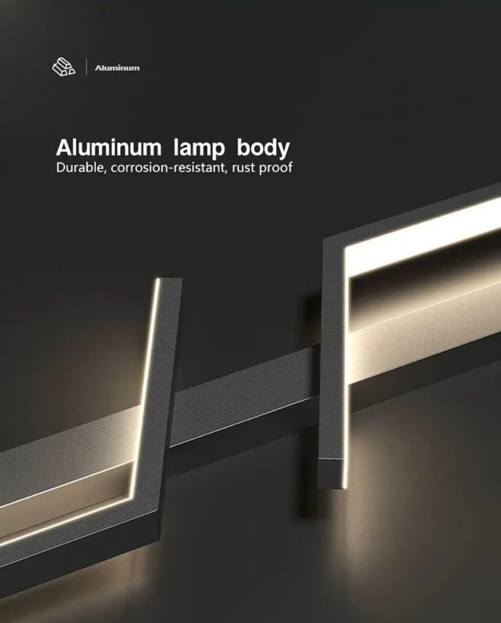 Aplica LED Modern Lines Black 80cm Echivalent 150W