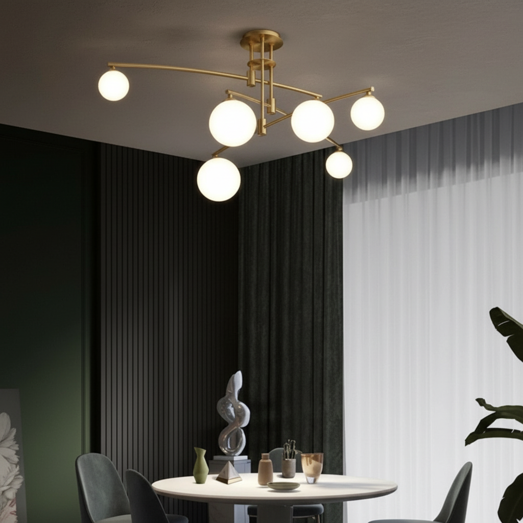 Lustra Abajur MATEO 6xE27 Gold