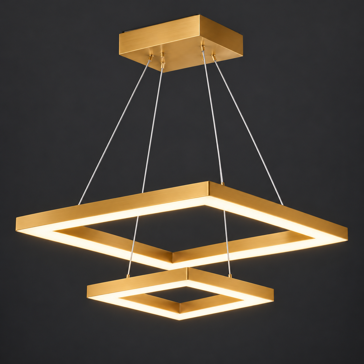Lustra LED Suspendata Heryos Gold Echivalent 550W Telecomanda