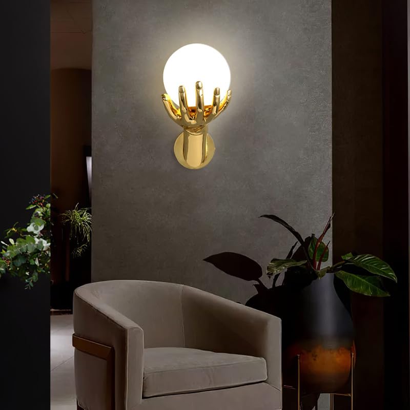 Aplica Luxury Golden Hand Wall Light Fixtures