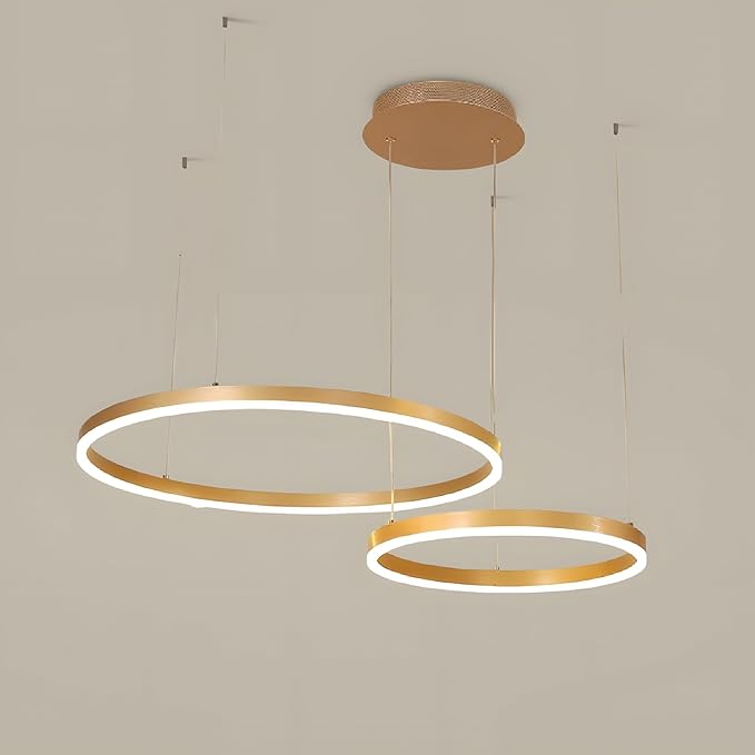 Lustra LED WONDERLAND Gold 2 Segmente Mobile Echivalent 500W Telecomanda